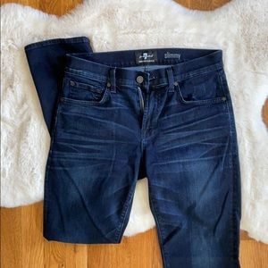 7 Jeans “Slimmy” 31 dark wash